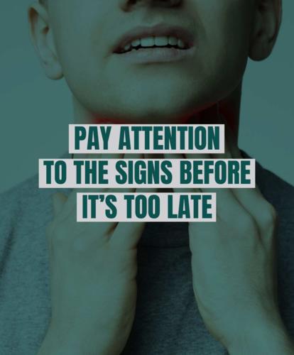 Pay attention to the signs before it's too late